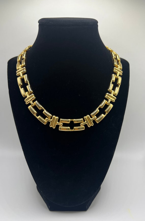 Vintage 1990's Modern Gold Chunky Statement Collar