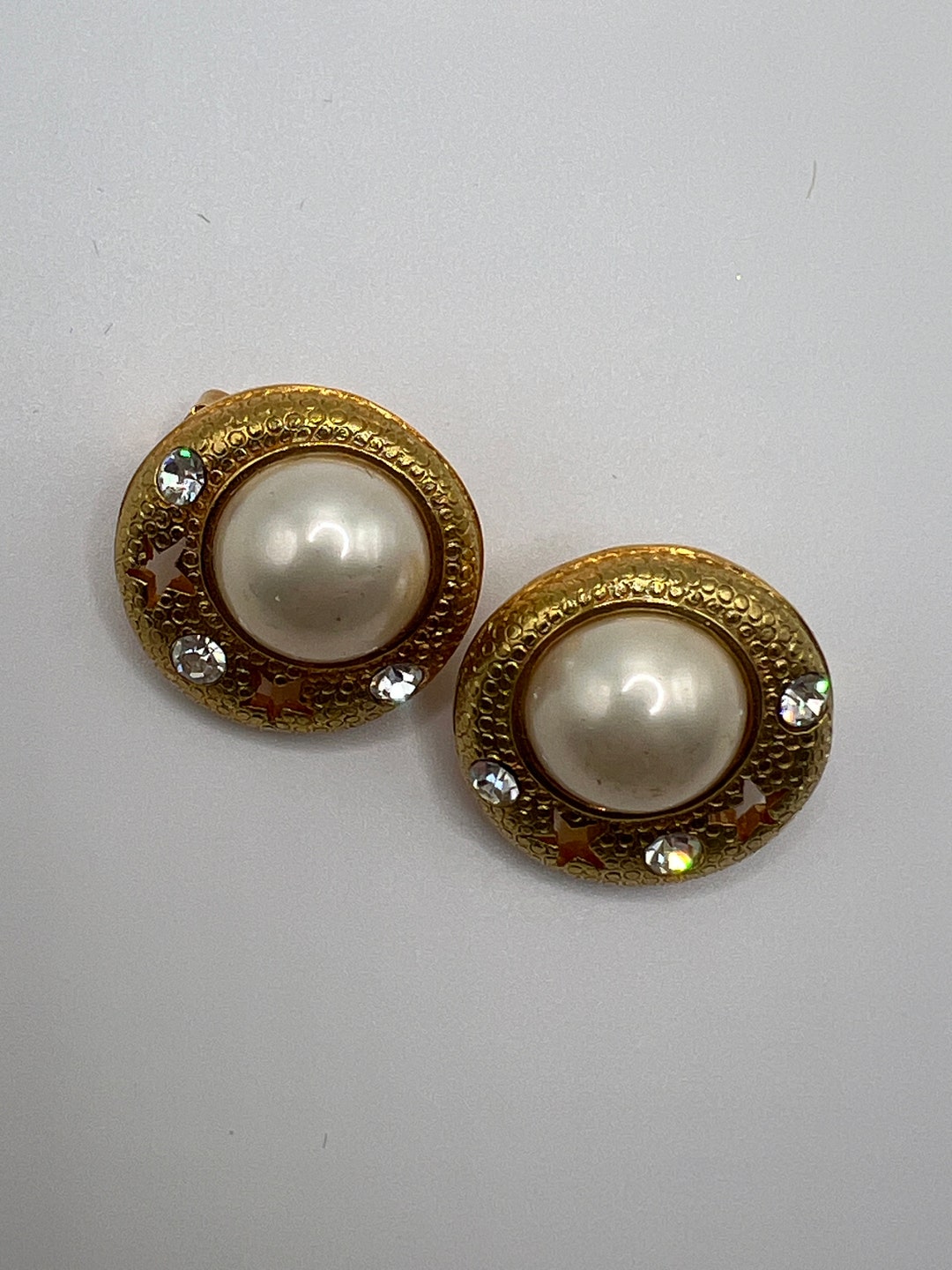 Paire De Boucle D'oreille Ancienne Dormeuse Trembleuse Art Deco Or 18k