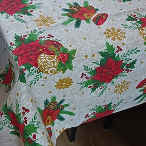 Christmas Portuguese Traditional Table Cloth,  colourful design print cloth, kitchen, dining, home, decorative, Portugal, floral print