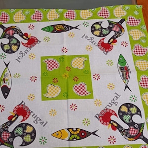 Portuguese Tea Towel - for kitchen, home decoration, table, decorative, colourful