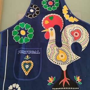 Apron - traditional Portuguese &quot;AVENTAL&quot; - colourful designs, Portuguese rooster,