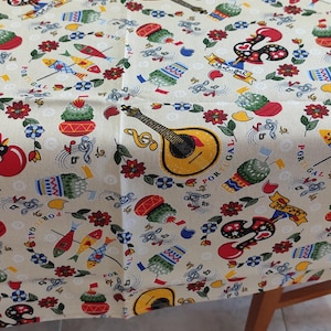 Portuguese  Tablecloth, Kitchen Tablecloth, Portuguese Print Tablecloth, Traditional Portuguese Tablecloth, Home Decor 250x150 cm