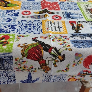 Traditional Portuguese Tablecloth, Beautiful wedding, Mother&#39;s Day gift 150x200 cm Aproxx. Decorative tablecloth,Portuguese gift