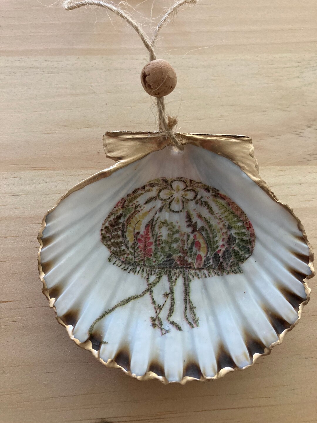Jellyfish Cape Cod Bay Scallop Shell Ornament Etsy