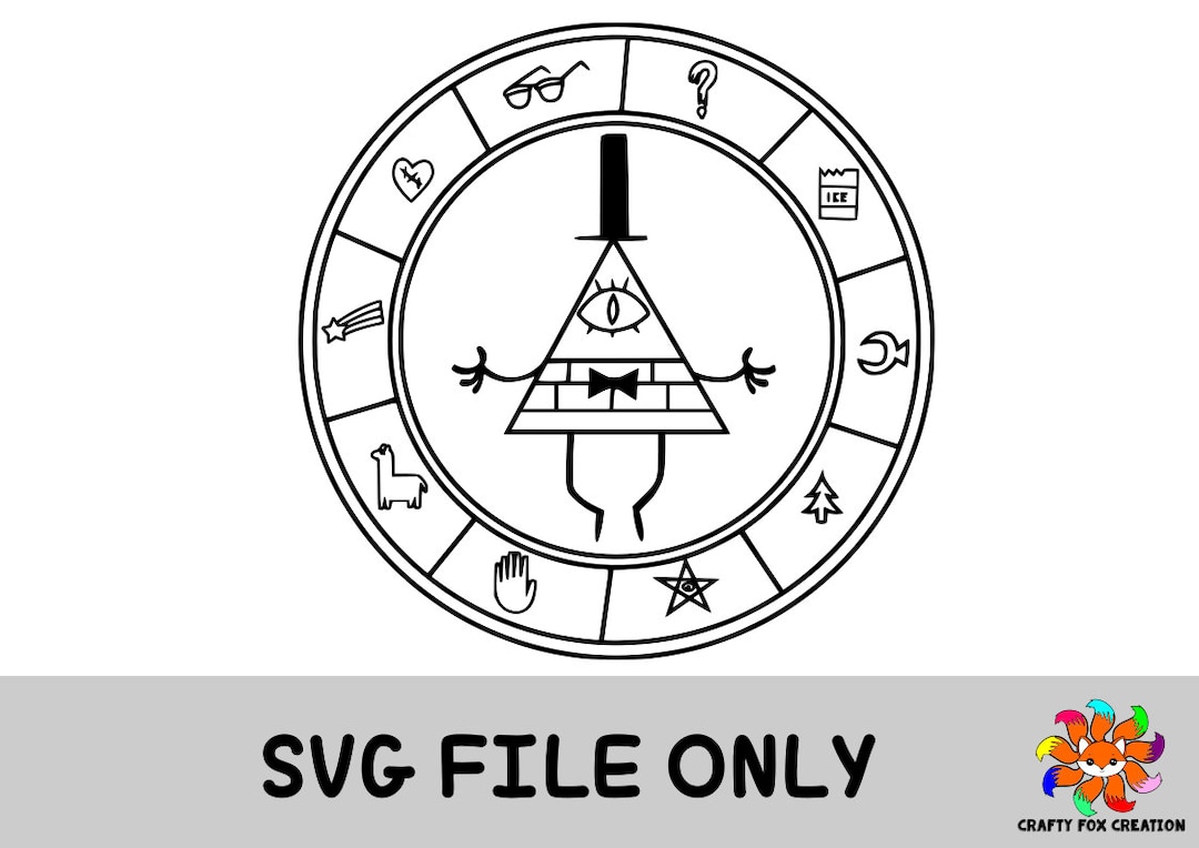 Gravity Falls Bill Cipher SVG Etsy