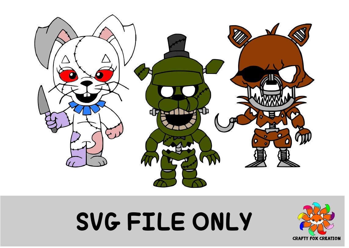 A five nights at freddys 1 style fox full body character