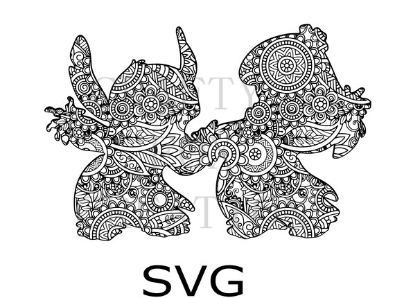 Lilo and Stitch Mandala SVG | Etsy