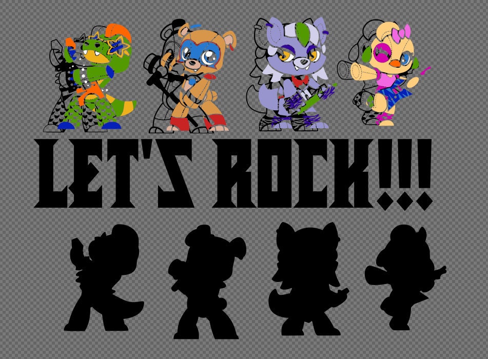 FNAF Glamrock Band SVG - Etsy