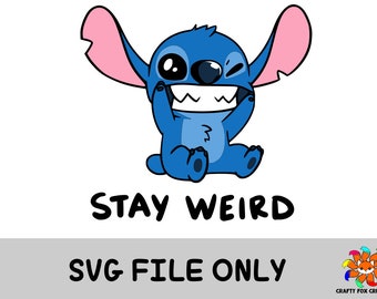 Stitch Stay Weird Png  Etsy