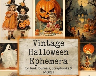 Vintage Halloween Ephemera for Junk Journals, Scrapbooks and More!  250+ images! Hallowe'en Ephemera, Witches, Paper Crafts, Card Making