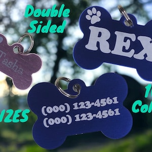 Médaille pour chien personnalisée Médaille d'identification pour chien Petite médaille pour chien Grande médaillon pour chien Médaille double face pour animal de compagnie