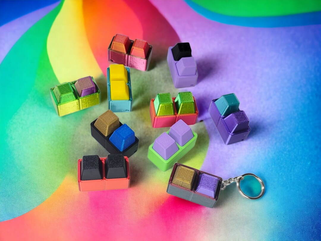 Fidget Toy DUO Mechanical Fidget Keyboard Fidget Anxiety Relief Desk Toy Fidget ADHD Stress