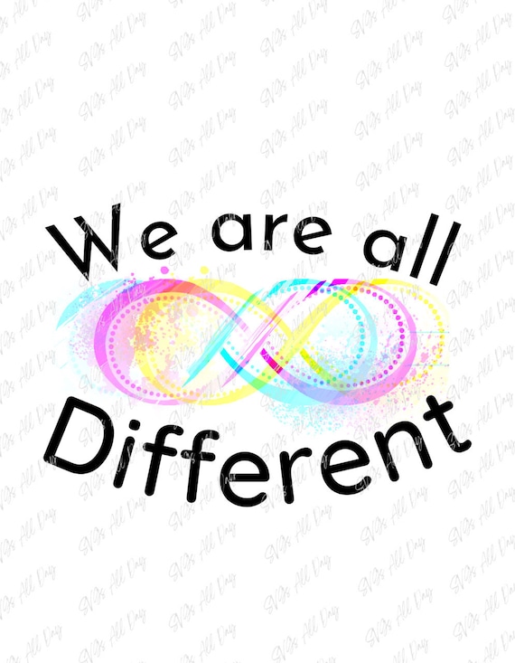 We Are All Different Png Autism Acceptance Png Everyones - Etsy