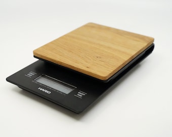 Holzabdeckung für Hario V60 Drip Scale | Holz Cover für Waage | Pour Over Methode | Nachhaltiges Geschenk | Geschenk für Kaffeeliebhaber