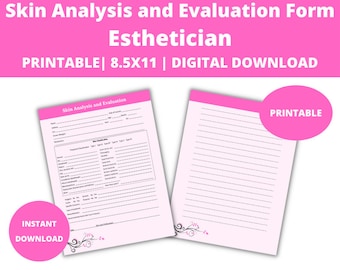 Schoonheidsspecialiste Huidanalyse- en evaluatieformulier: Schoonheidsspecialiste, Esthetiek, Master Schoonheidsspecialiste