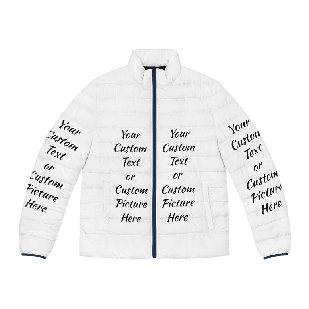 Custom Men's Puffer Jacket AOP Etsy