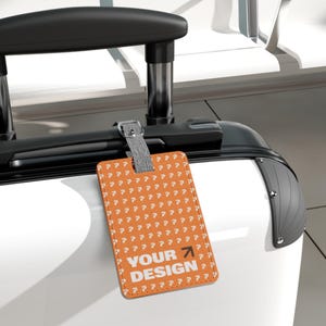 Custom Personalized Saffiano Luggage Tag, Travel Accessory, Gift for Travelers, Custom Name Tag for Bags, Stylish Travel ID Holder