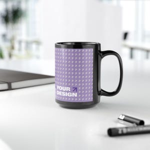 Custom Black Coffee Mug: Personalized Elegant Beverage Container