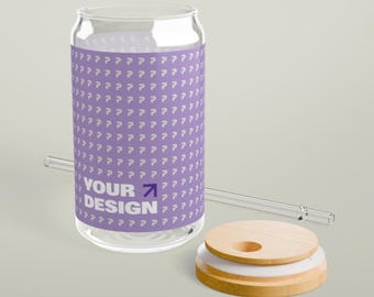 Custom Sipper Glass: Eco-Friendly 16oz Reusable Water Bottle