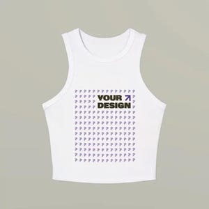 Custom Micro Rib Racer Tank Top: Chic Fitted Women&#39;s Apparel
