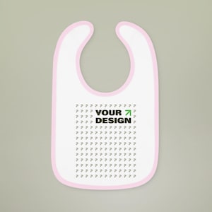 Custom Baby Bib: Soft Cotton Jersey with Contrast Trim