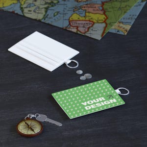 Tarjetero elegante de piel saffiano personalizado: regalo minimalista, tarjetero, accesorio personalizado, billetera con estilo, artículos de oficina.