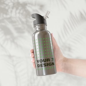 Custom Stainless Steel Water Bottle with Straw: 20oz Reusable Hydration