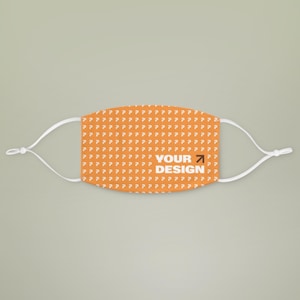 Mascarilla facial de poliéster personalizada: ajustable, reutilizable y con colores vibrantes.