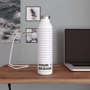 Custom Slim Water Bottle: Stainless Steel Travel Mug, 20oz