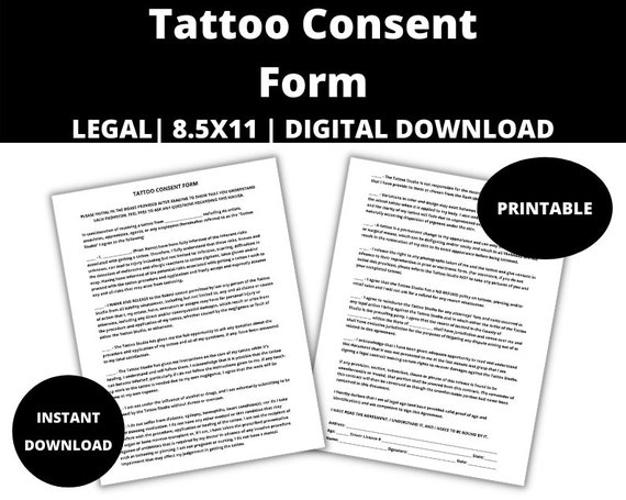 Free Tattoo Consent Forms Guide to US Laws  Word  PDF