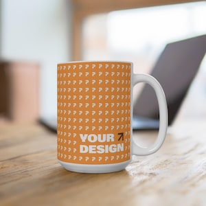 Custom Personalized Coffee Mug 15oz, Custom Drinkware for Home, Gift for Coffee Lovers, Unique Cup for Birthdays, Holiday Mugs