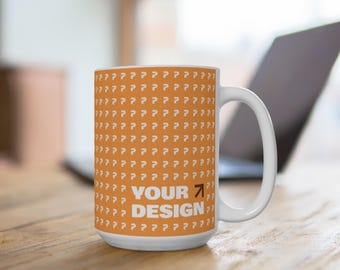 Custom 15oz Coffee Mug: Personalized Ceramic Drinkware