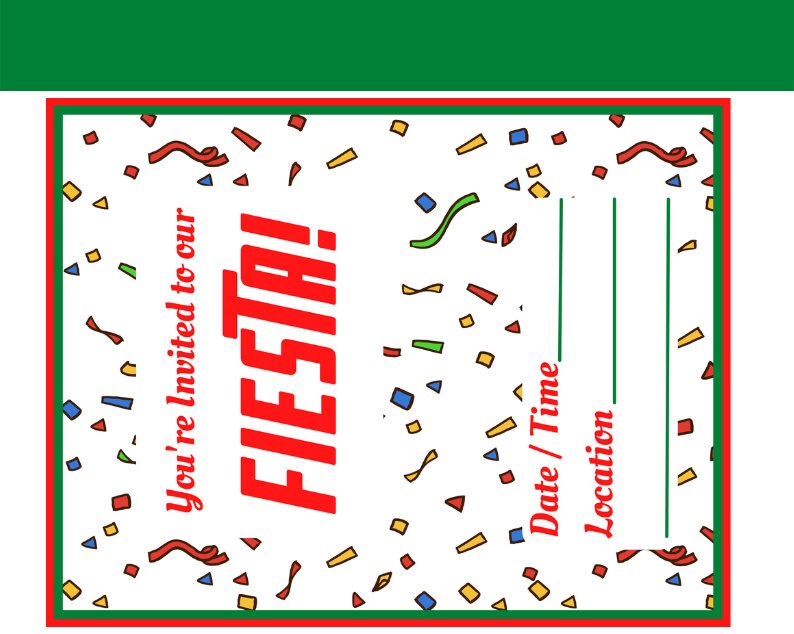 Fiesta Invitation : Printable Fiesta Invitation Flyer. - Etsy