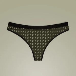 Custom Stylish Women&#39;s Thongs, Comfortable Underwear, Black and White Lingerie, Perfect for Everyday Wear, Special Occasions