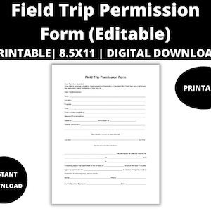 Field Trip Permission Form : Field Trip Permission Slip, Field Trip Form, Field Trip Slip