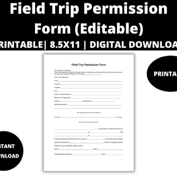 Field Trip Permission Form : Field Trip Permission Slip, Field Trip Form, Field Trip Slip