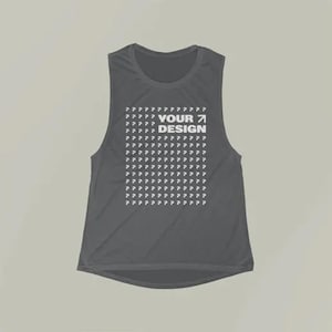 Custom Women&#39;s Flowy Scoop Muscle Tank - Comfortable Summer Top, Workout Gear, Casual Daywear, Gift for Her, Active Lifestyle