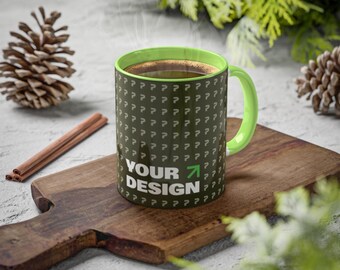Custom Colorful Coffee Mug: Vibrant Ceramic Design