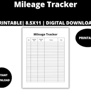 Mileage Tracker : Mileage Log, Company Mileage Log, Simple Mileage Tracker