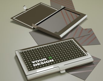 Personalisierter Sleek Metallic Visitenkartenhalter: Personalisiertes Accessoire