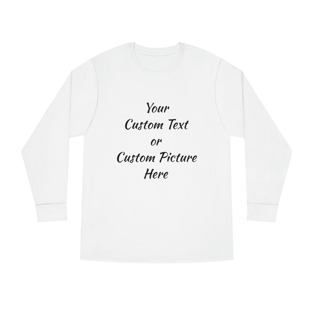 Custom Long Sleeve Crewneck Tee - Etsy UK