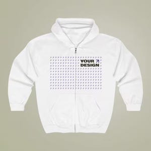 Custom Unisex Zip-Up Hoodie: Soft Cotton-Poly Blend Sweatshirt