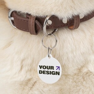 Customizable Pet ID Tag: Glossy, Double-Sided Metal