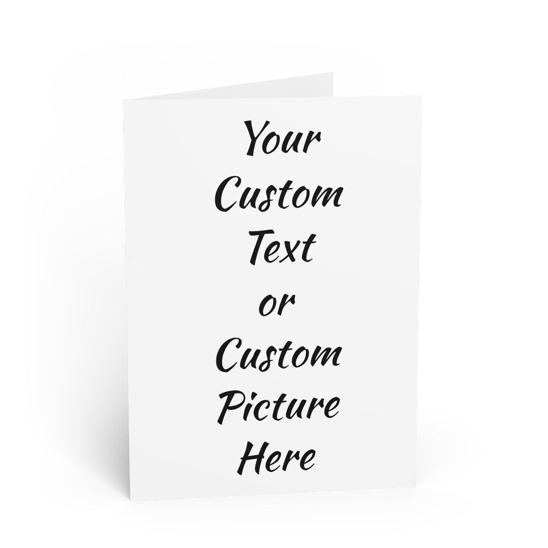 Custom Folded Greeting Cards Etsy