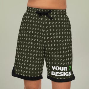 Short de basket-ball côtelé personnalisé : short de sport anti-humidité