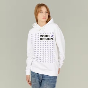 Custom Unisex Cotton Hooded Sweatshirt: Lightweight Cozy Hoodie