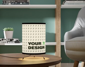 Custom Modern Tripod Lamp: High-Res Printed Shade, Home Decor