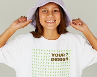 Camiseta de algodón grueso personalizada para niños: suave y cómoda para jugar.