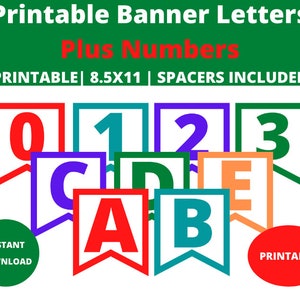 Printable Banner Letters and Numbers: DIY Party Decor (PDF)