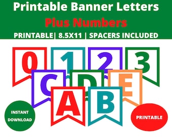 Printable Banner Letters and Numbers: DIY Party Decor (PDF)